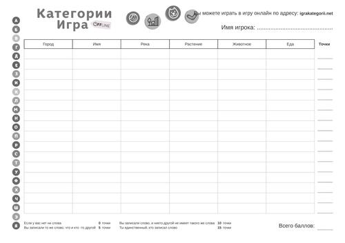 Игра категории